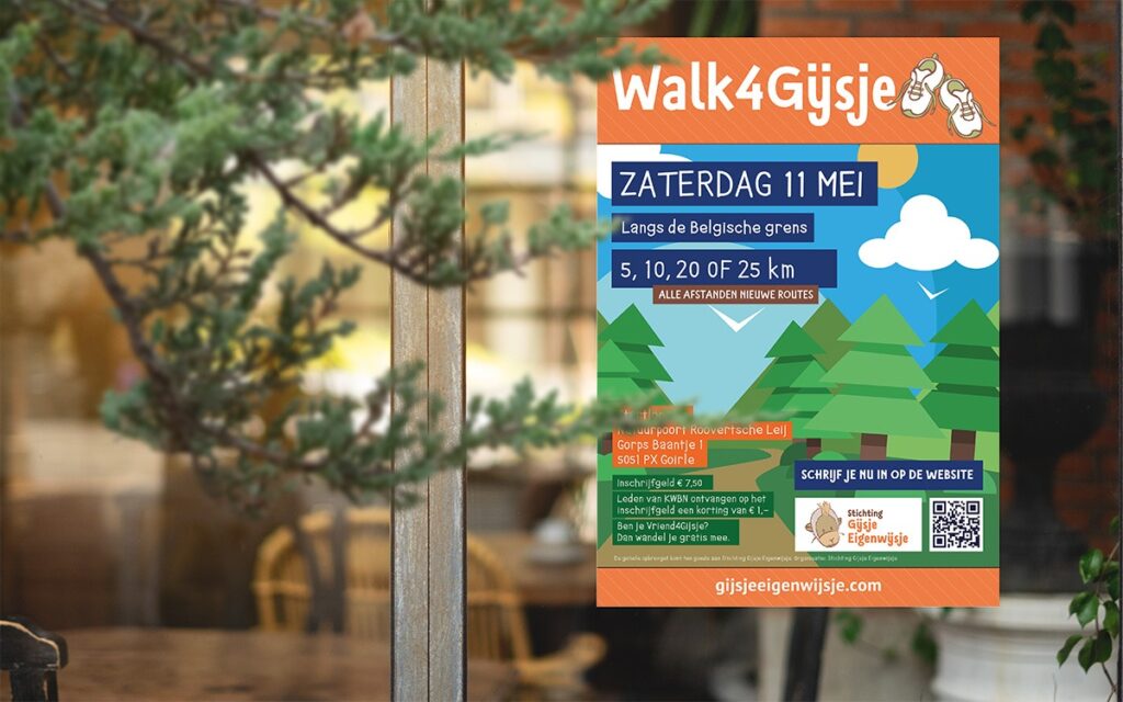 banner voor event walk4gijsje